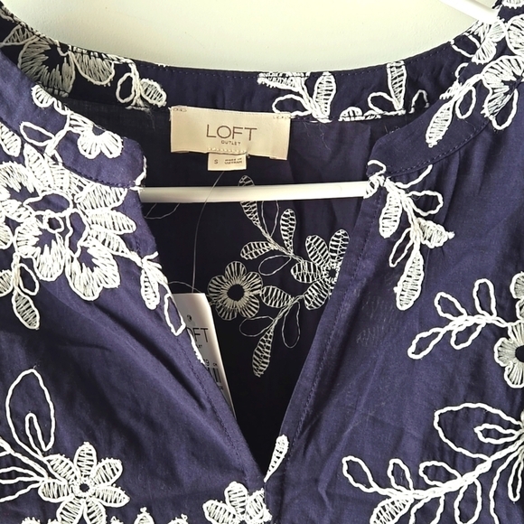 Loft Floral Embroidered Dress - Picture 4 of 9